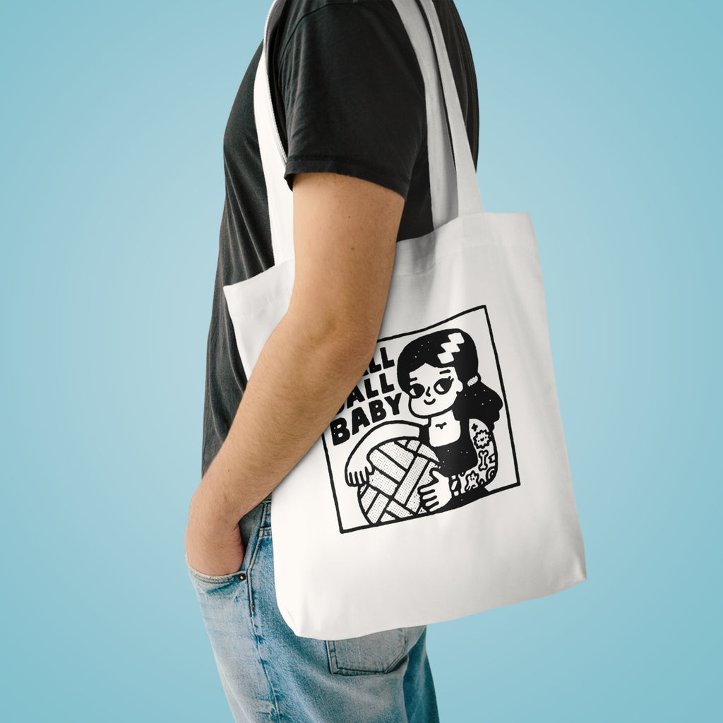 Wall Ball Baby Graphic Cotton Tote