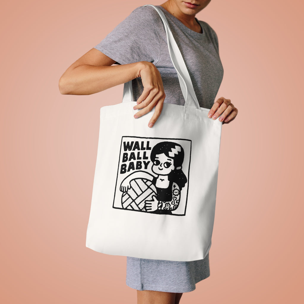 Wall Ball Baby Graphic Cotton Tote