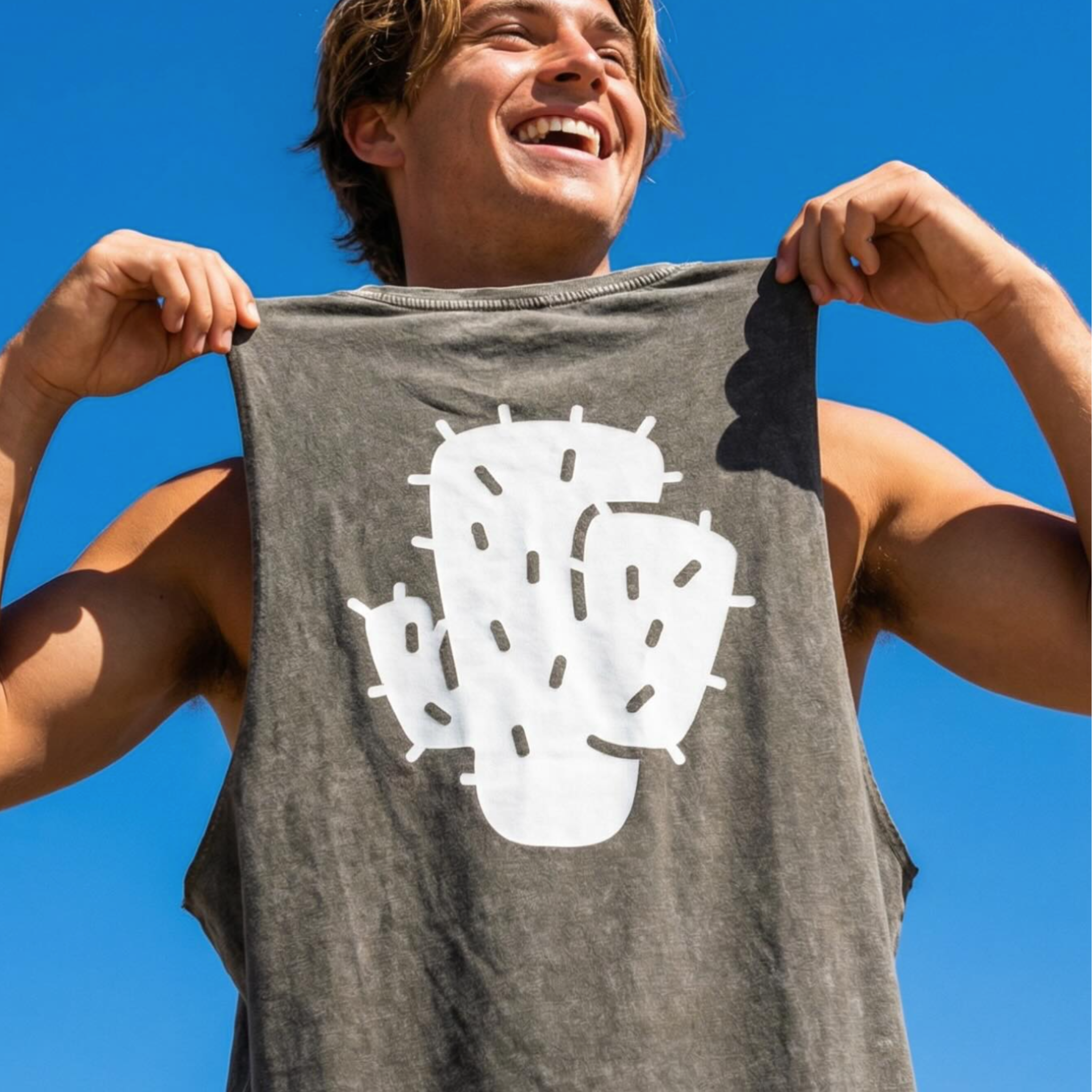 Cooked & Cactus Stonewash Tank Top